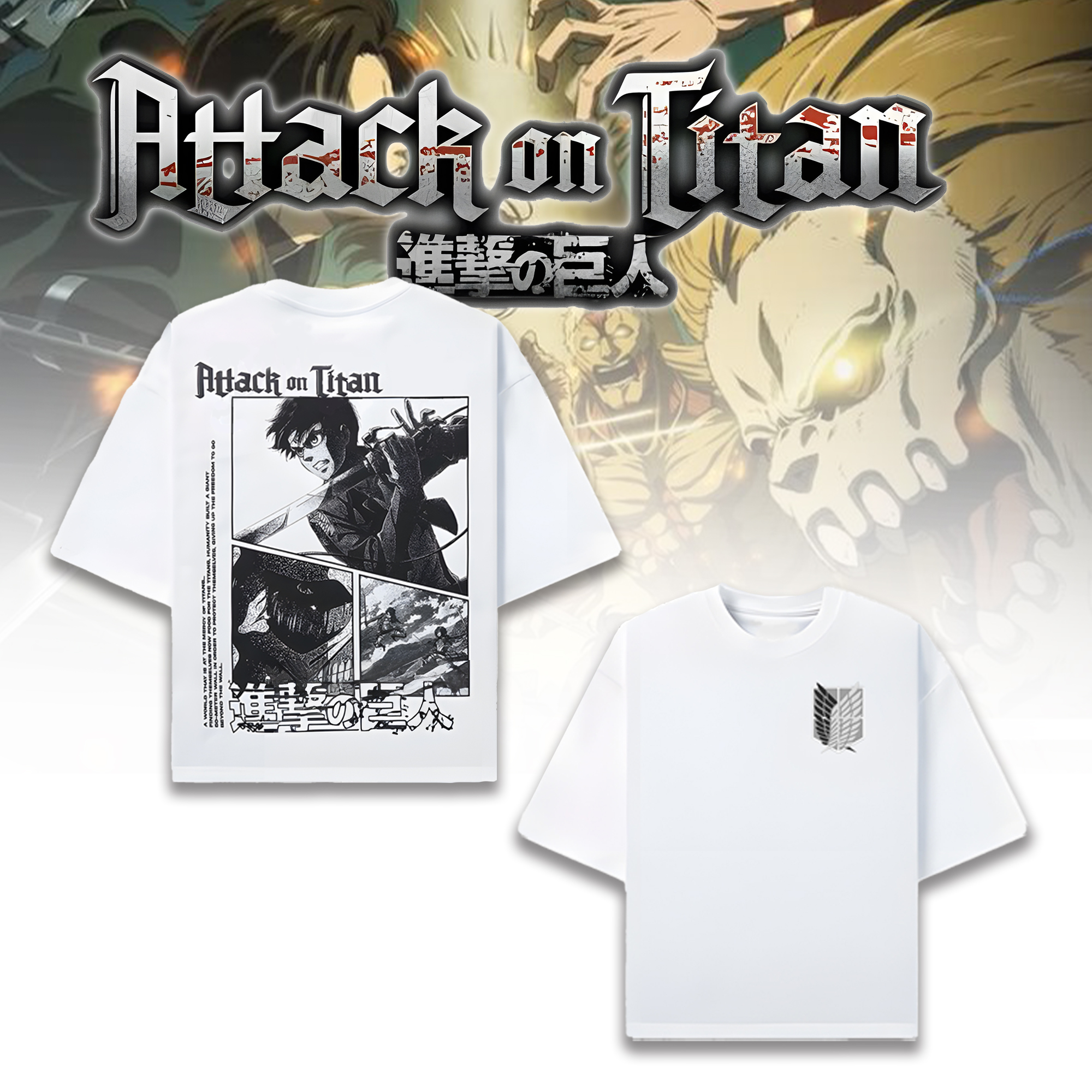 Unisex “ATTACK ON TITAN” Anime Inspired Vintage T-Shirt