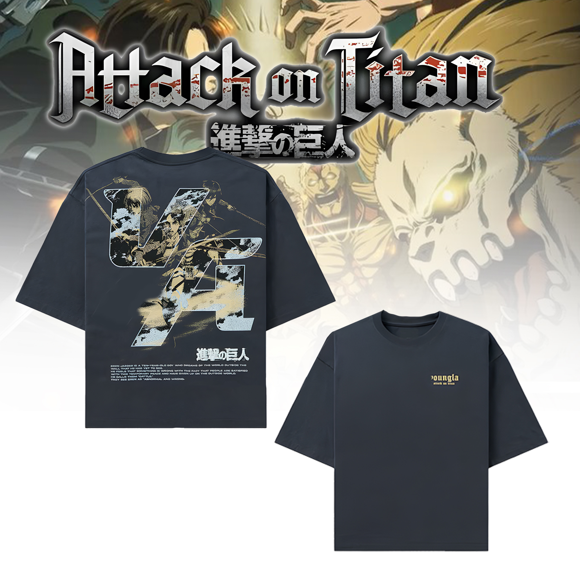 Unisex “ATTACK ON TITAN” Anime Inspired Vintage T-Shirt