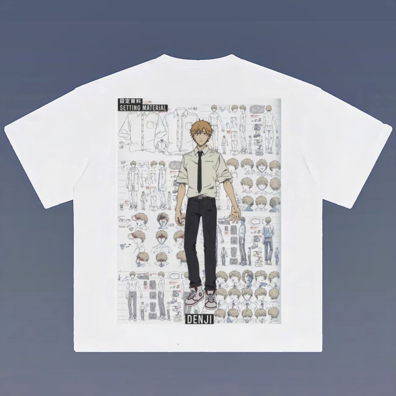 Electric Saw Man Machima Print Japan-Style Second-Gender T-Shirt Original Design